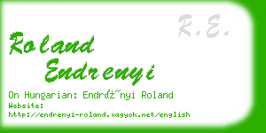 roland endrenyi business card